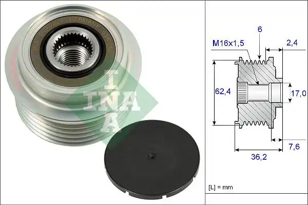 INA 535023810 Alternatör Kasnağı 2741533060 resmi