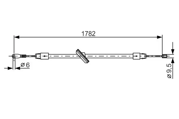 BOSCH 1987477902 El Fren Halatı (Ön) A1634200285 resmi