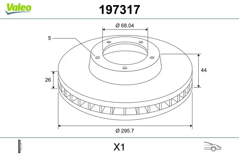 VALEO 197317 Ön Fren Diski resmi