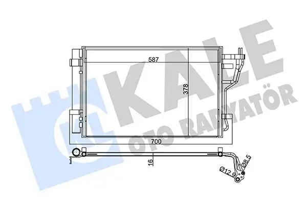 KALE 342535 Klima Radyatörü 976061M000 resmi