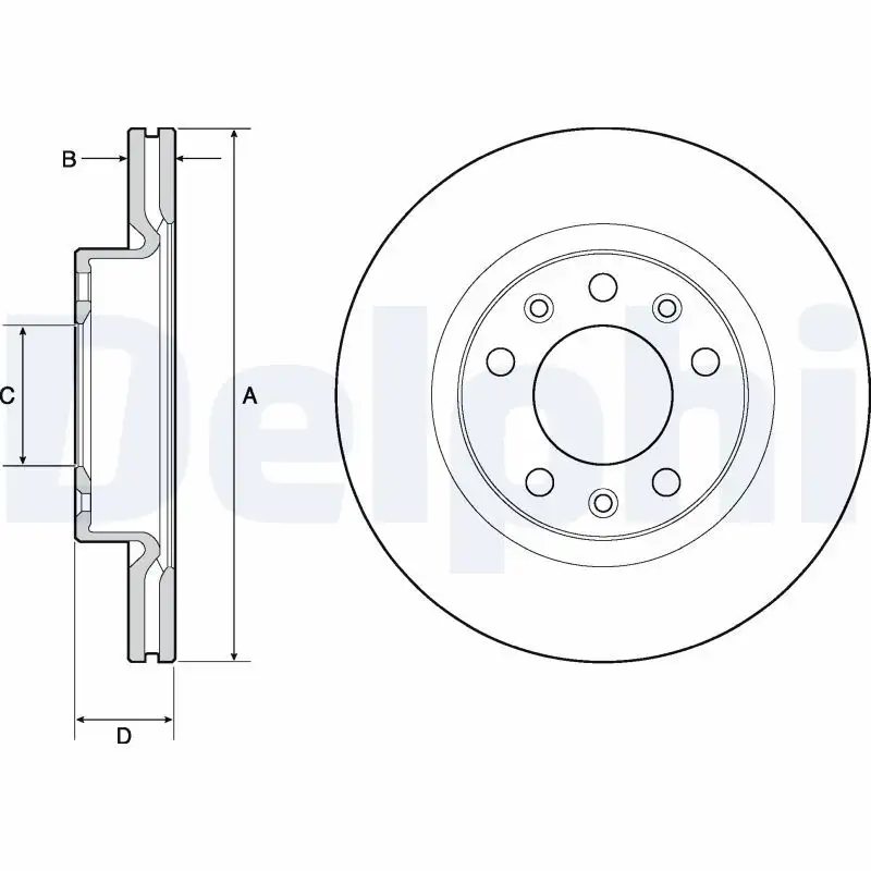 DELPHI BG4700C Ön Fren Diski 1642761280 resmi