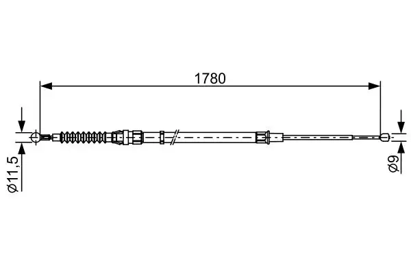 BOSCH 1987482458 El Fren Halatı (Arka) 6R0609721E resmi