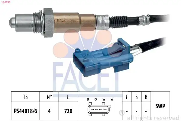 FACET 10.8198 Oksijen Sensörü 11787599942 resmi