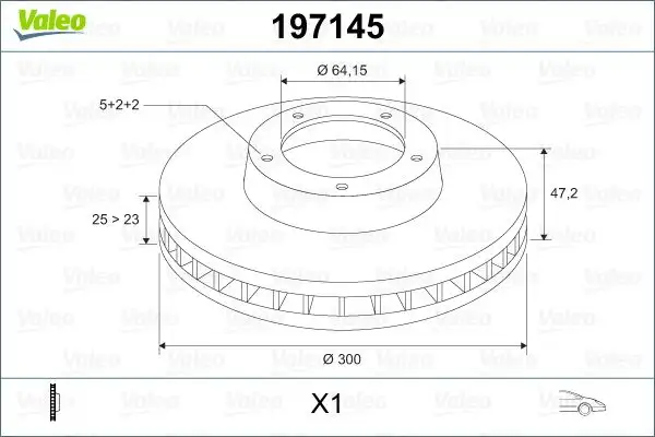 VALEO 197145 Ön Fren Diski 45251SEAE30 resmi