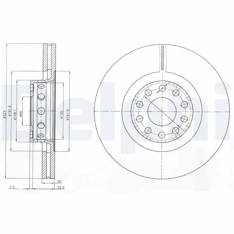 DELPHI BG3524 Ön Fren Diski resmi