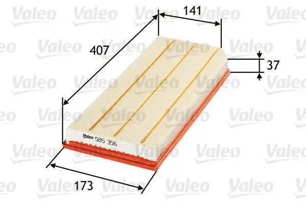 VALEO 585356 Hava Filtresi 6F133843A resmi
